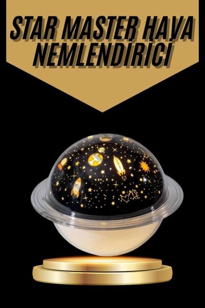 Hava Nemlendirici Renk Değiştiren Oda Kokusu Yıldızlı Projektör