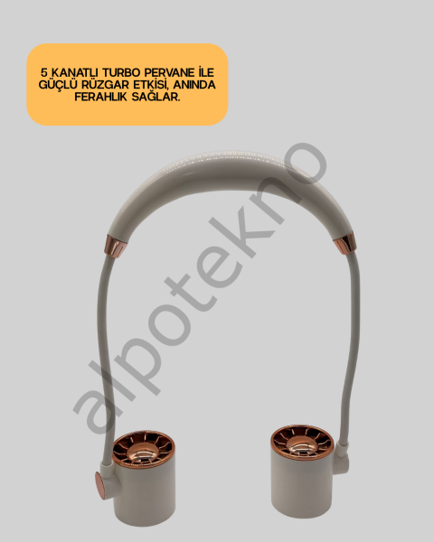 Katlanabilir Asılabilir Mini Fan USB Şarjlı 3 Kademeli Sessiz
