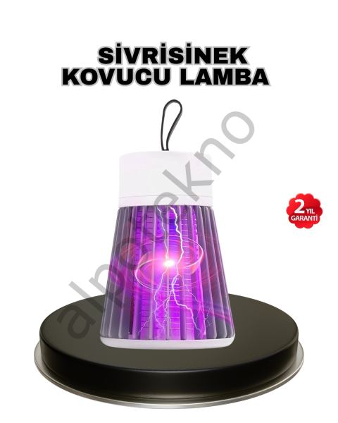 Mor Işıklı Şarjlı Böcek Öldürücü Lamba – Ev, Balkon ve Kamp Kullanımına Uygun