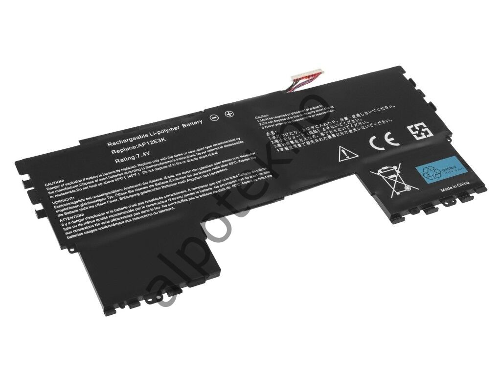 RETRO Acer Aspire S7-191, AP12E3K Notebook Bataryası