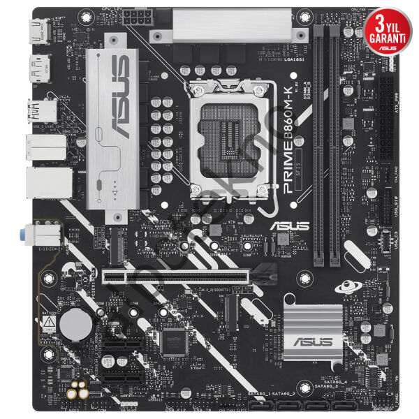 ASUS PRIME B860M-K 2x DDR5 DP/HDMI 2x M.2 1x 2.5GLAN USB3.2 1851P ANAKART
