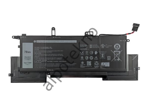 RETRO Dell Latitude 9410, 7146W Notebook Bataryası - Ver.2 - 6 Cell