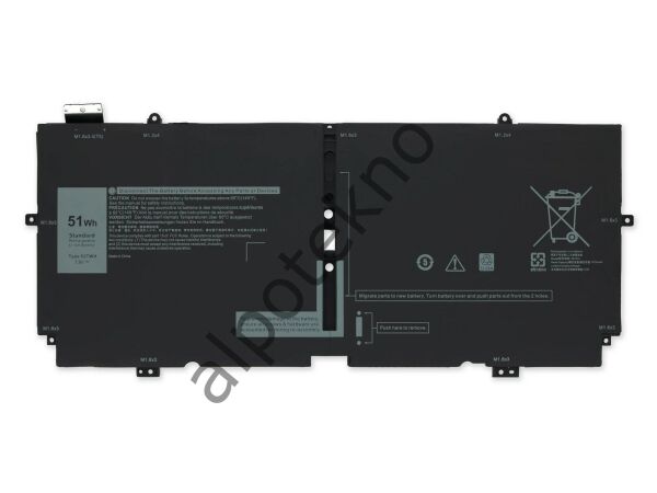 RETRO Dell XPS 7390 2-in-1, 52TWH Notebook Bataryası
