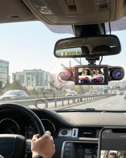 1080P Araç Kamerası Mobil Uygulama Bağlantılı G Sensörlü Güvenlik Sistemi