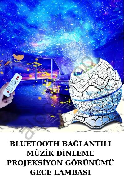Dinozor Yumurtası Gece Masa Lambası Bluetooth Hoparlör 14 Renk Seçeneği