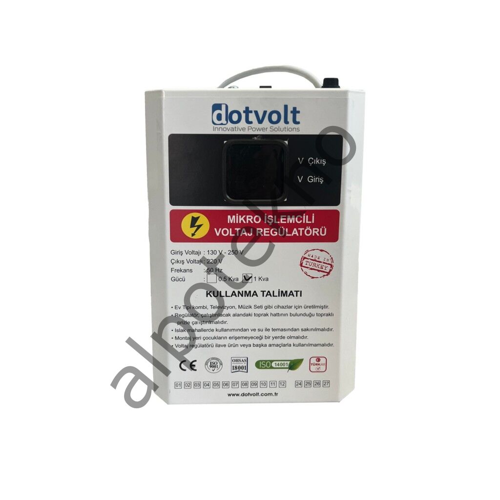 Dotvolt VOLT MN 2000 VA MonoFaze Kombi Voltaj Regülatörü