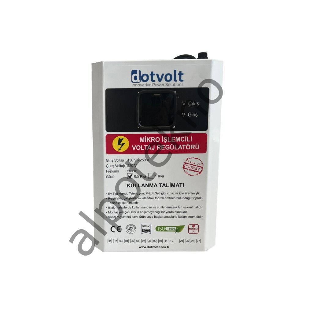 Dotvolt VOLT MN 500 VA MonoFaze Kombi Voltaj Regülatörü
