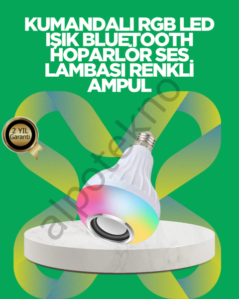 Bluetooth Hoparlörlü LED Ampul – 12W Enerji Tasarruflu