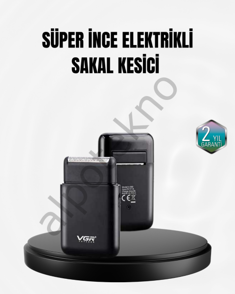 Taşınabilir Elektrikli Tıraş Makinesi USB Şarjlı 5W Motor ve 0.3 mm Hassas Kesim