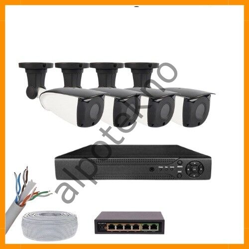 5 MP 1440P 4 DIŞ MEKAN KAMERALI IP POE Güvenlik Seti