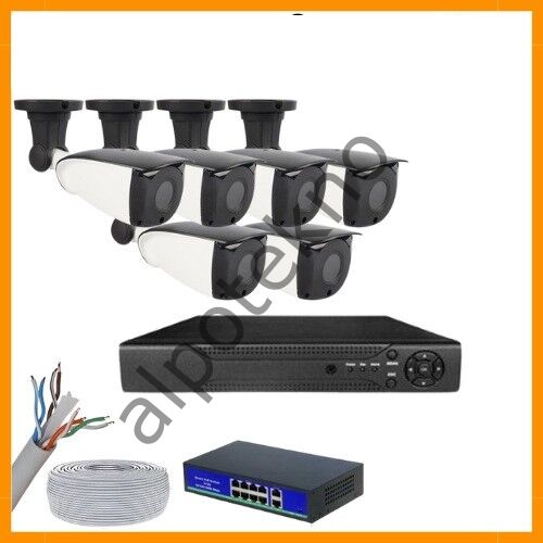 5 MP 1440P 6 DIŞ MEKAN KAMERALI IP POE Güvenlik Seti