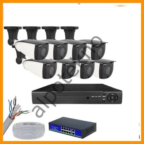 5 MP 1440P 8 DIŞ MEKAN KAMERALI IP POE Güvenlik Seti