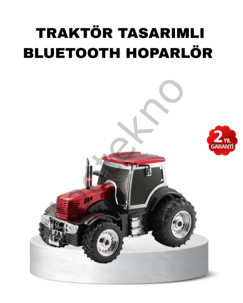 Traktör Tasarımlı Bluetooth Hoparlör 12W TWS Destekli Nostaljik Model