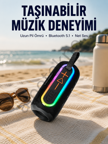 Taşınabilir Bluetooth Hoparlör Kırmızı IP67 Su Geçirmez Yeni Nesil