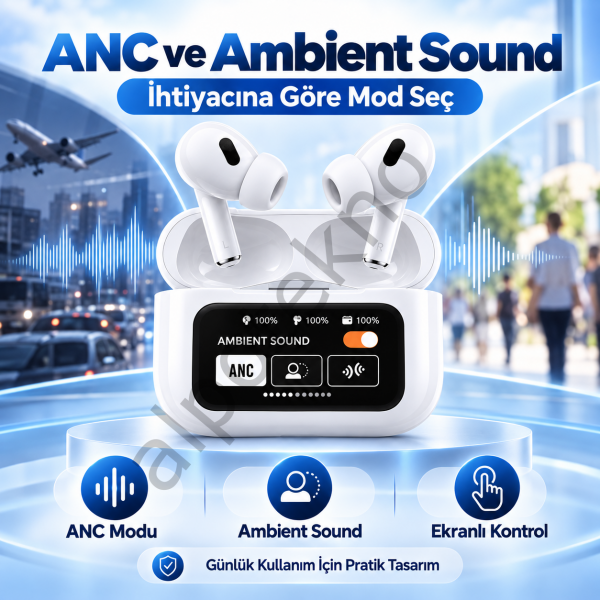 A9 Pro ANC gürültü engelleme ve Ambient Sound kulaklık