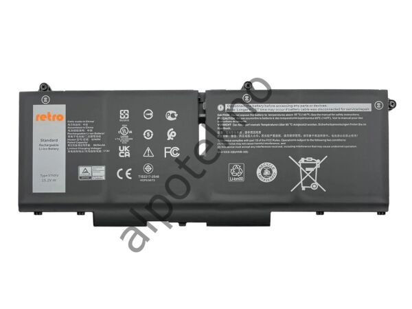 RETRO Dell Latitude 5530, 07KRV Notebook Bataryası - Ver.1 - 4 Cell