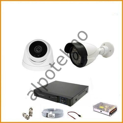 2 MP 1080P 1 İç Mekan 1 Dış mekan Kameralı Ahd Güvenlik Seti