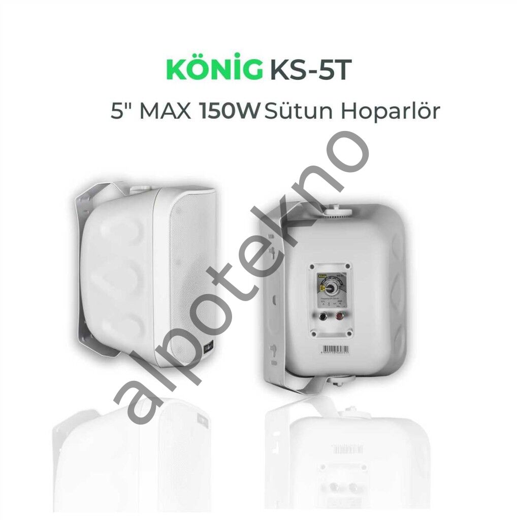 König KS-5T 5'' 150W Beyaz Hoparlör
