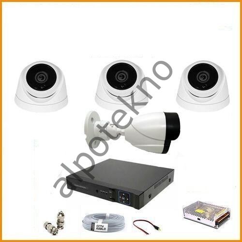 2 MP 1080P 3 İç Mekan 1 Dış Mekan Kameralı Ahd Güvenlik Seti