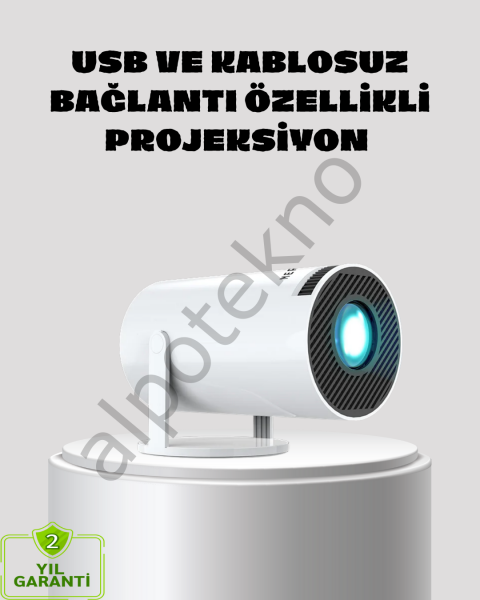 Kablosuz Bağlantılı Full HD Ev Sinema Projeksiyonu 160 ANSI Lümen