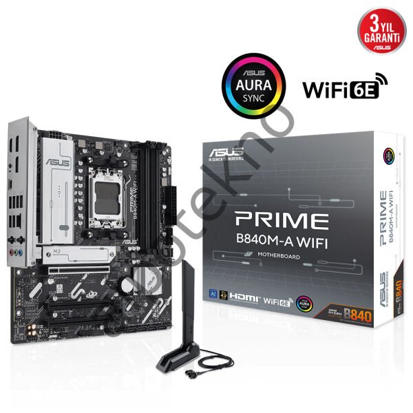 ASUS PRIME B840M-A WIFI 4xDDR5 DP/HDMI 3xM.2 AM5 ANAKART