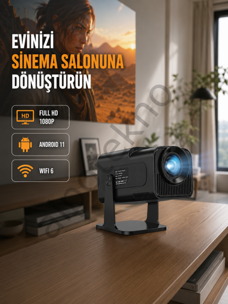 1.5 KG Ağırlığında, 4500 Retro Oyunlu Multimedya Projektör Yeni Nesil