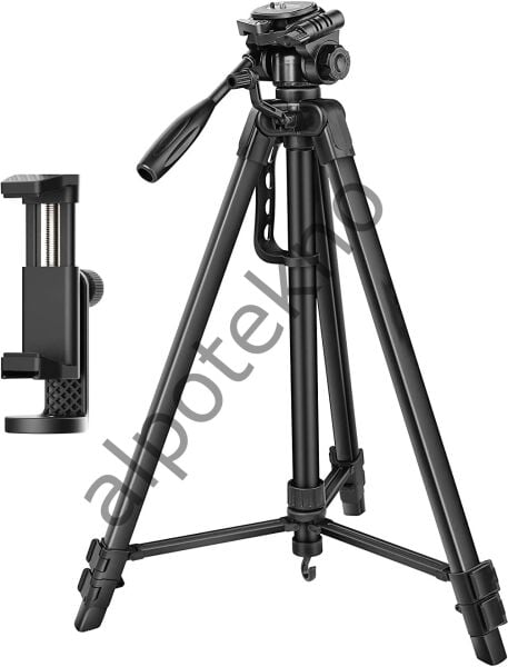 155 cm Profesyonel Tripod – Bluetooth Kumandalı Telefon ve Kamera Tutucu, Taşıma Çantalı - NP-8830