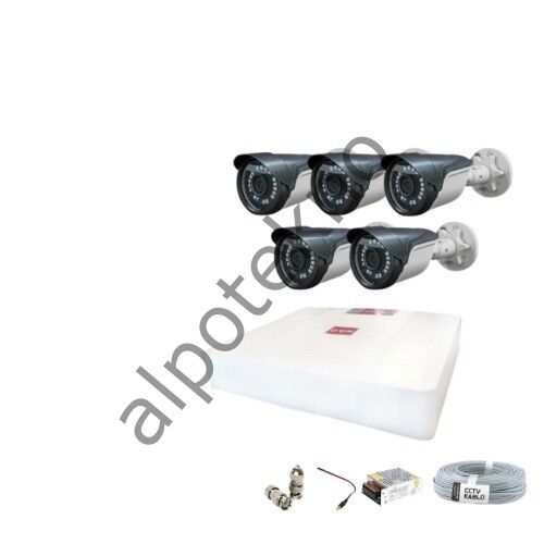 2 MP Ahd 1080P Gece Görüşlü 5 Kameralı Güvenlik Sistemi