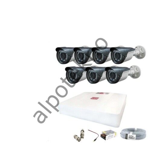 2MP Ahd 1080P Gece Görüşlü 7 Kameralı Güvenlik Sistemi