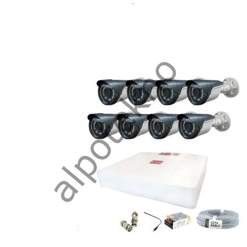 2MP Ahd 1080P Gece Görüşlü 8 Kameralı Güvenlik Sistemi