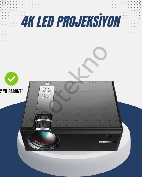 Full HD Projeksiyon – HDMI/USB Girişli, Kumandalı, Eğitim ve Sunum İçin İdeal