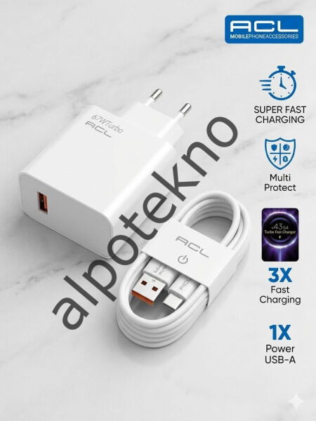 ACL 67W Turbo Hızlı Şarj Adaptörü