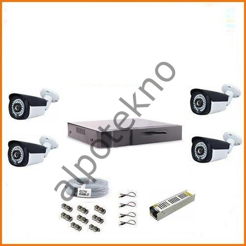 KD-1624 2Mp Ahd 1080P Gece Görüşlü 4 Kameralı Güvenlik Sistemi