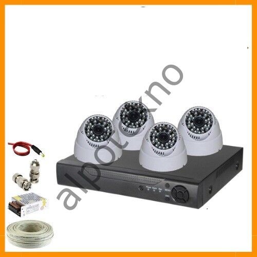 2Mp Ahd 1080P Gece Görüşlü 4 Kameralı Dome Güvenlik Sistemi