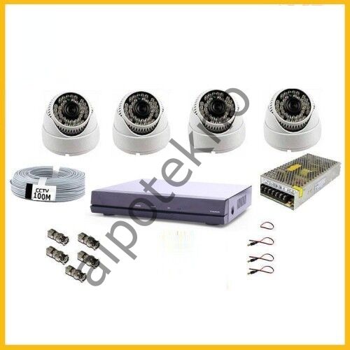 2Mp Ahd 1080P Gece Görüşlü 8 Kameralı Dome Güvenlik Sistemi ( 1TB HDD )