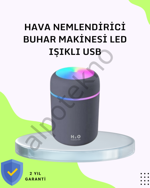 Taşınabilir Hava Nemlendirici – Renkli Işık ve USB Bağlantı