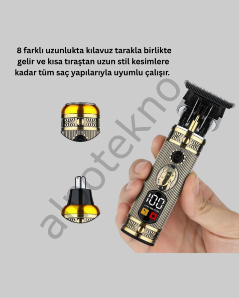 8 Taraklı Saç Kesme ve Sakal Şekillendirme Makinesi
