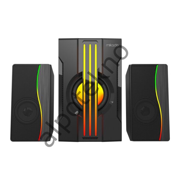 Mikado MD-254 2+1 25W(5w*2+15w) Usb+SD+Fm Bluetooth Destekli RGB Ses Sistemi