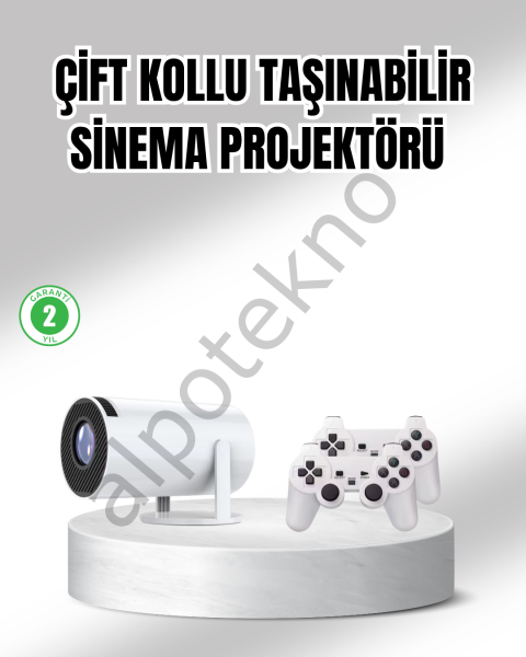 Projeksiyon Cihazı 4K Destekli Kablosuz Bağlantılı Bluetooth 5.0
