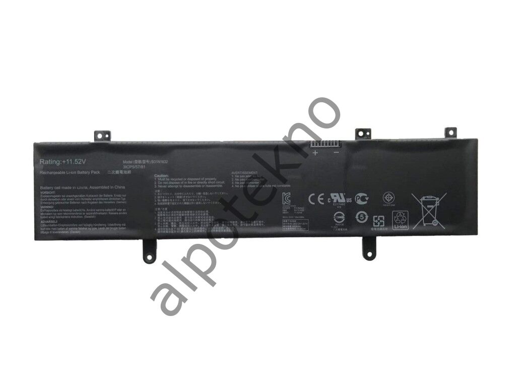 RETRO Asus X405U, B31N1632 Notebook Bataryası