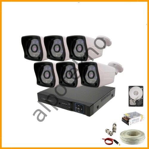 2 MP 1080P 6 Dış Mekan Kameralı AHD Güvenlik Seti