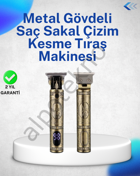 Dayanıklı Çelik Kafa ve Güçlü Motorlu Saç Sakal Makinesi