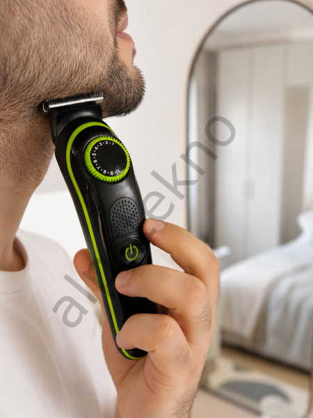 5'i 1 Arada Erkek Tıraş Makinesi Hassas Kesim Sıfır Tıraş ve Sakal Bakım Seti