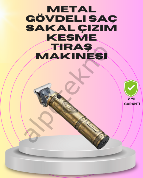 Güçlü Motorlu, 4 Kılavuz Taraklı Kompakt Saç Kesme Makinesi – Uzun Pil Ömürlü