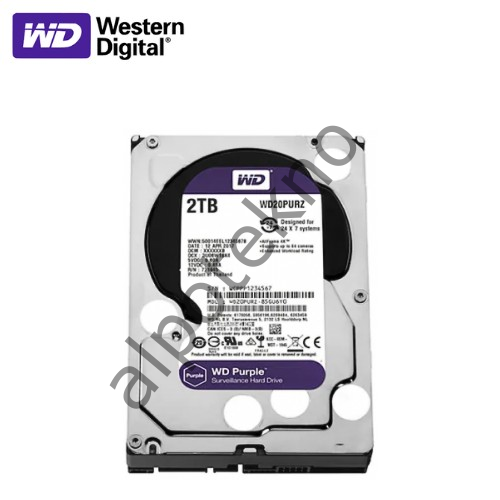 WD Purple WD20PURZ 2 TB 3.5'' SATA 3 64 MB 7/24 Güvenlik Kamerası Diski
