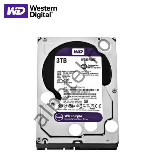 Western Digital 3.5'' 3 TB Purple WD30PURZ SATA 3.0 5400 RPM Hard Disk
