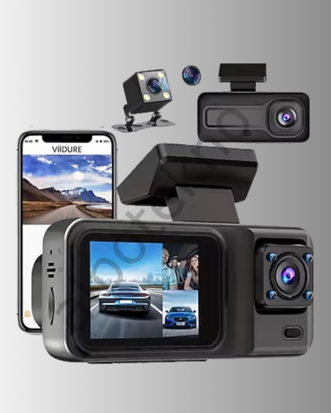 Ön Arka ve İç Kamera DashCam 360° Kapsamlı Full HD Araç Güvenlik Sistemi