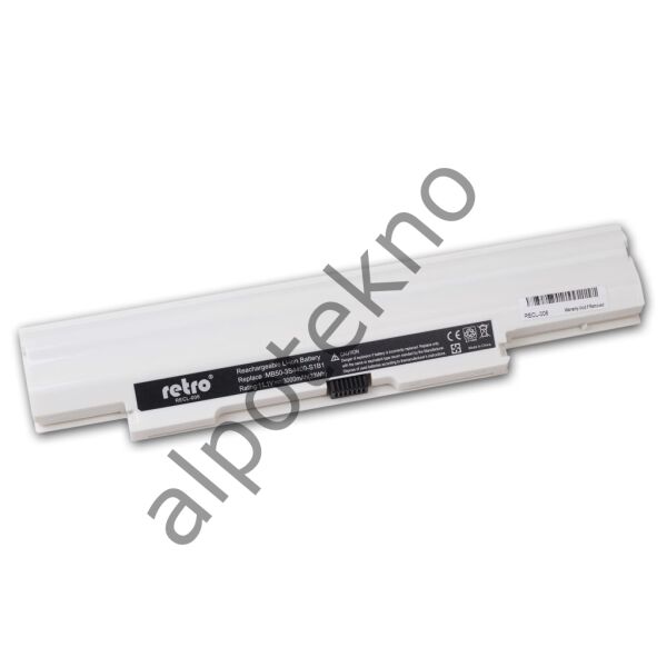 RETRO Casper MB50, Vestel MB50 Notebook Bataryası - Beyaz - 3 Cell - 32Wh