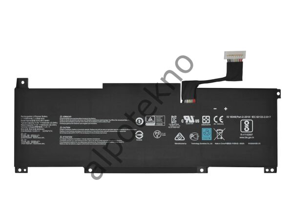 RETRO MSI BTY-M491 Notebook Bataryası - Ver.2 - Beyaz Soket - 10 Pin 8 Hat