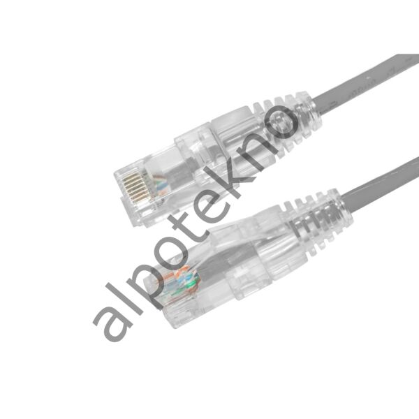 AGER AC-602-0015 15CM UTP SLIM CAT6 PATCH KABLO GRI Cu, LSZH AWG 28